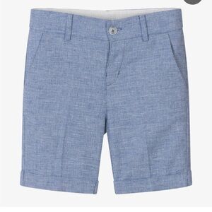 Mayoral - Boys Blue Cotton & Linen Shorts Size 6